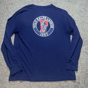 Polo Ralph Lauren Shirt Mens Navy Classic Fit Logo Long Sleeve T-Shirt 1967 M